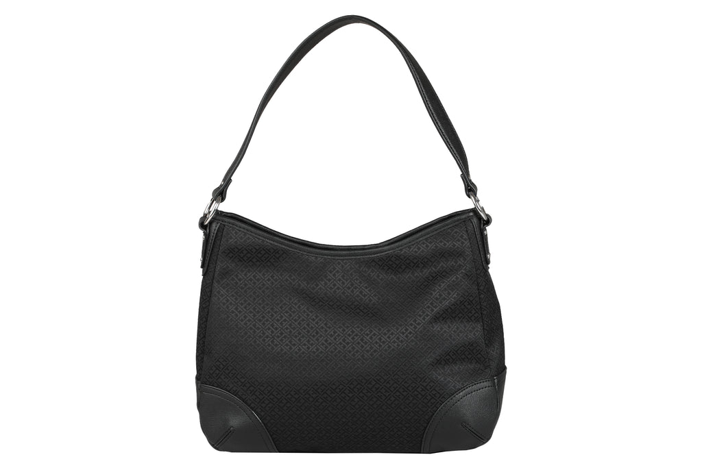 Tommy Hilfiger Hobo Handbag Signature Logo Fabric