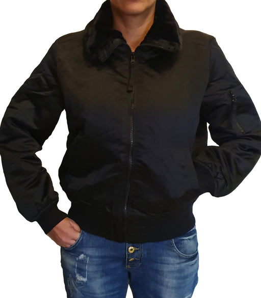 G Faux-Fur Lined Bomber Jacket