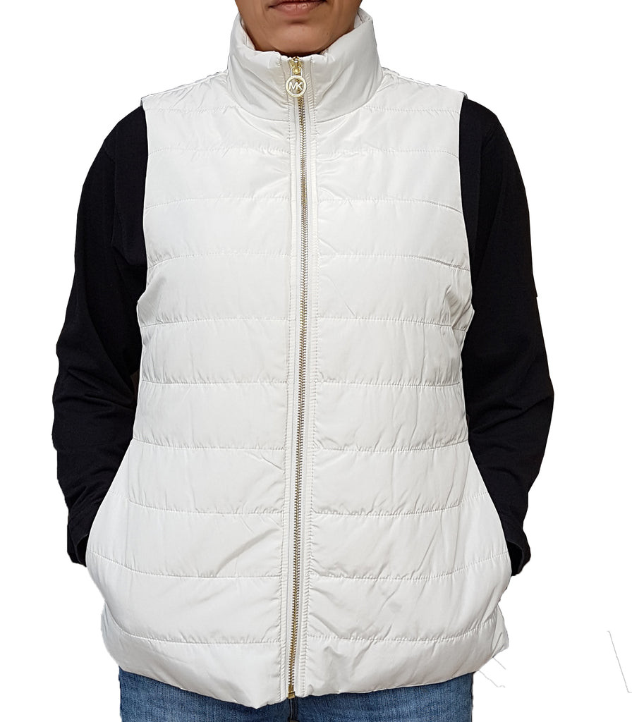 Michael kors white puffer vest store