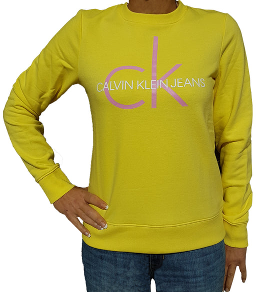 CK Logo CREW Sweatshirt Yellow