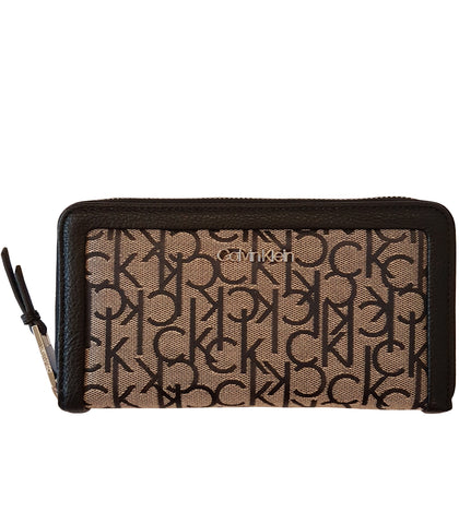 Michael Kors Vanna Large Phone Crossbody Black & Grey MK Signature