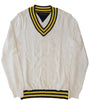 TH Tipped V-Neck Varsity Sweater