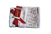 Casaba Holiday Embroidered Christmas Hand Towels Set of 2