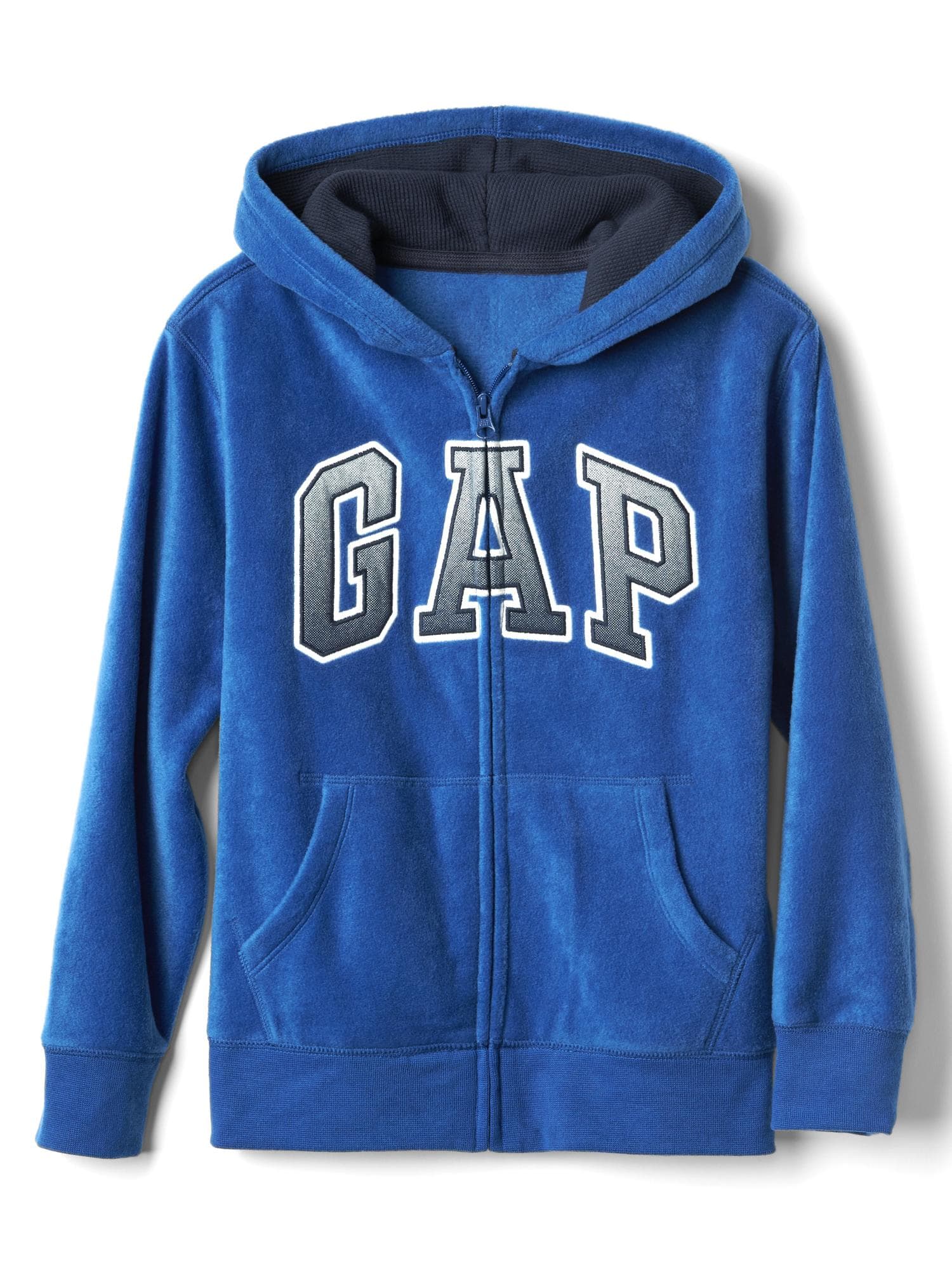 G Pro Fleece logo zip hoodie true indigo