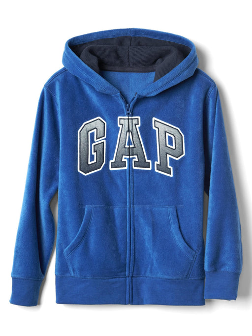 G Pro Fleece logo zip hoodie true indigo