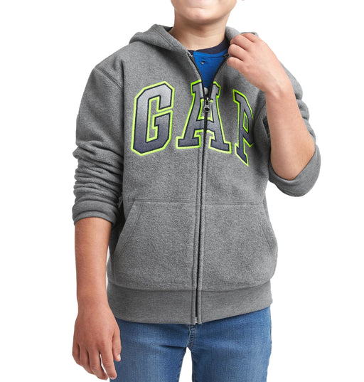 G Pro Fleece Logo Zip Hoodie Grey Heather