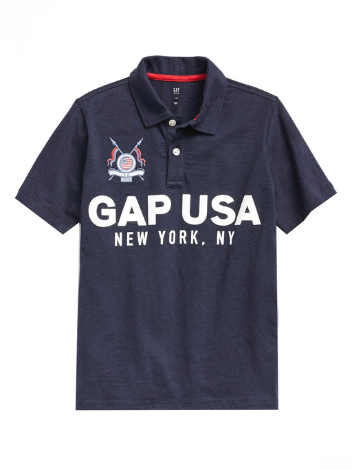 G Logo Graphic Polo in Slub