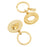 SIGNATURE C TURNLOCK VALET KEY RING (COACH F65501) GOLD