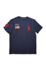 Polo Ralph Lauren Men's Navy Blue USA Flag Big Pony Crew Neck T-Shirt