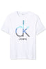 Calvin Klein Jeans Men's Short Sleeve Splice CK Jeans Logo