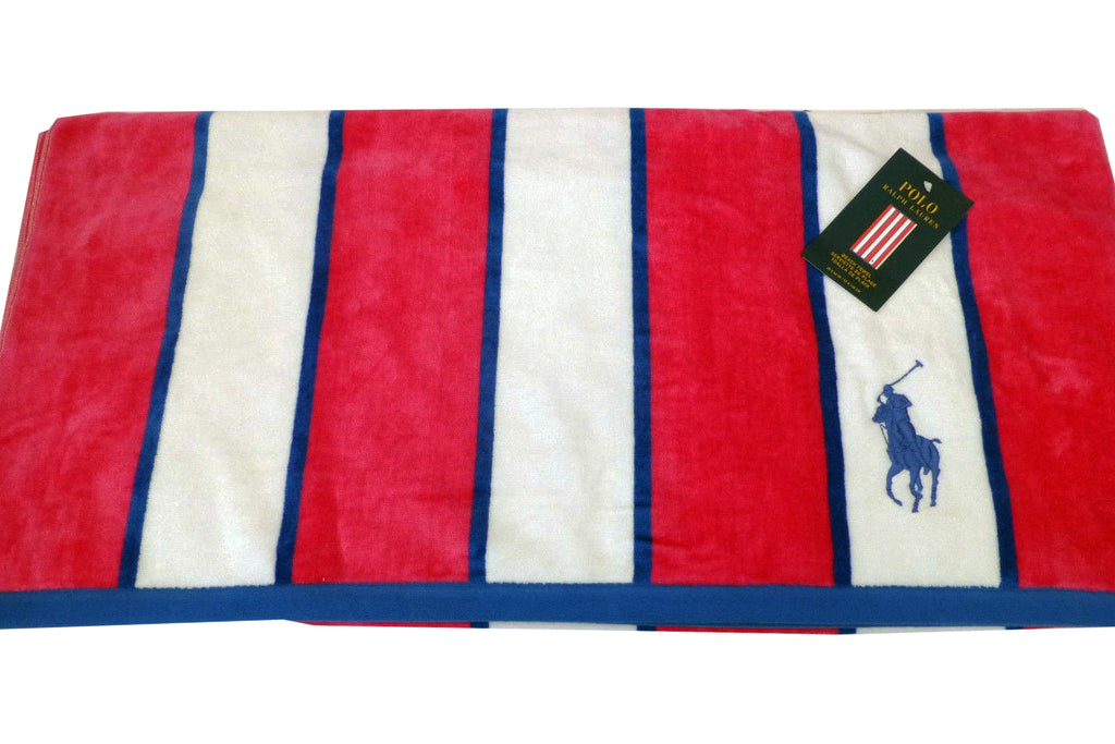 POLO RALPH LAUREN Luxury Beach Towel Pink Peri