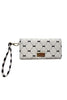 Betsey Johnson Stripe Black Bows LBHALEY Wristlet