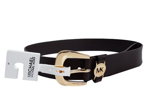 Michael Kors Women's Logo Gold and Silver Buckle Twist Reversible Belt