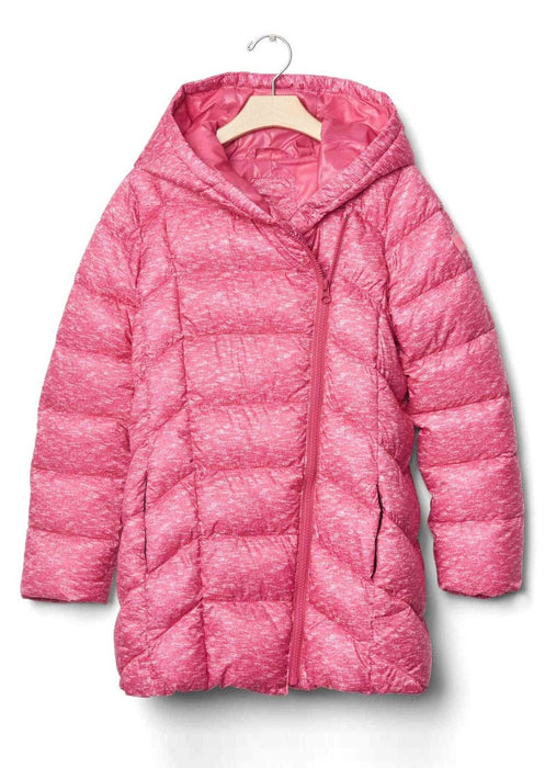 G Kids GapFit Parka Heather Puffer Royal Fuchsia Girls
