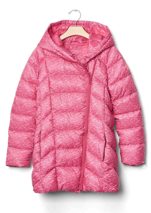 G Kids GapFit Parka Heather Puffer Royal Fuchsia Girls