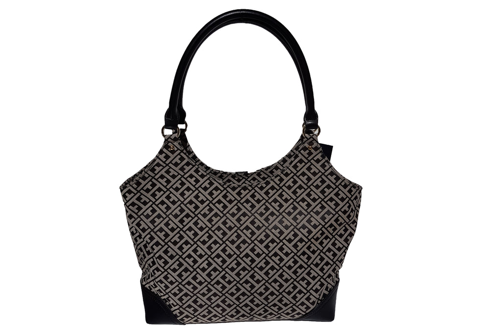 TOMMY HILFIGER MONOGRAM SHOULDER BAG SM HOBO