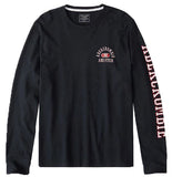 Abercrombie & Fitch Long Sleeve Applique Tee MidnightBlue
