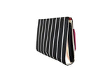 Betsey Johnson Bag Wristlet Striped Black White Bm18735 Clutch Cosmetic