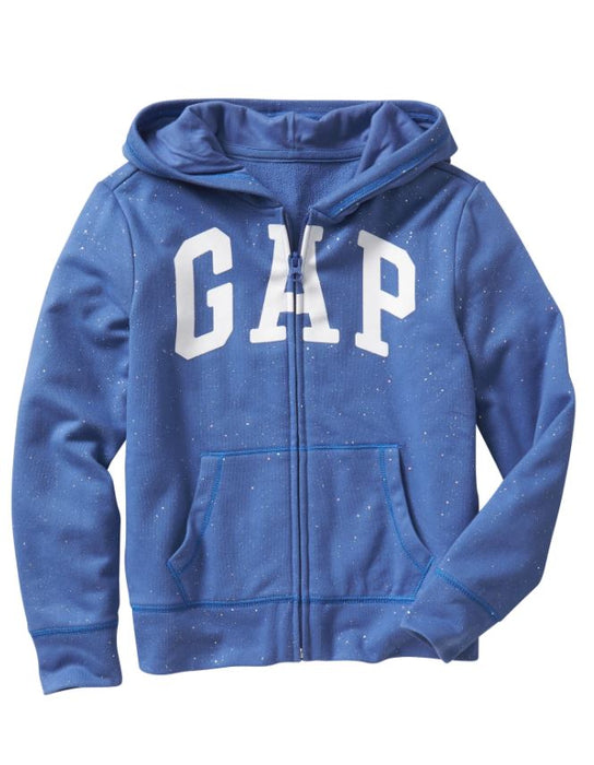 G Sparkle arch logo zip hoodie