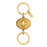 SIGNATURE C TURNLOCK VALET KEY RING (COACH F65501) GOLD