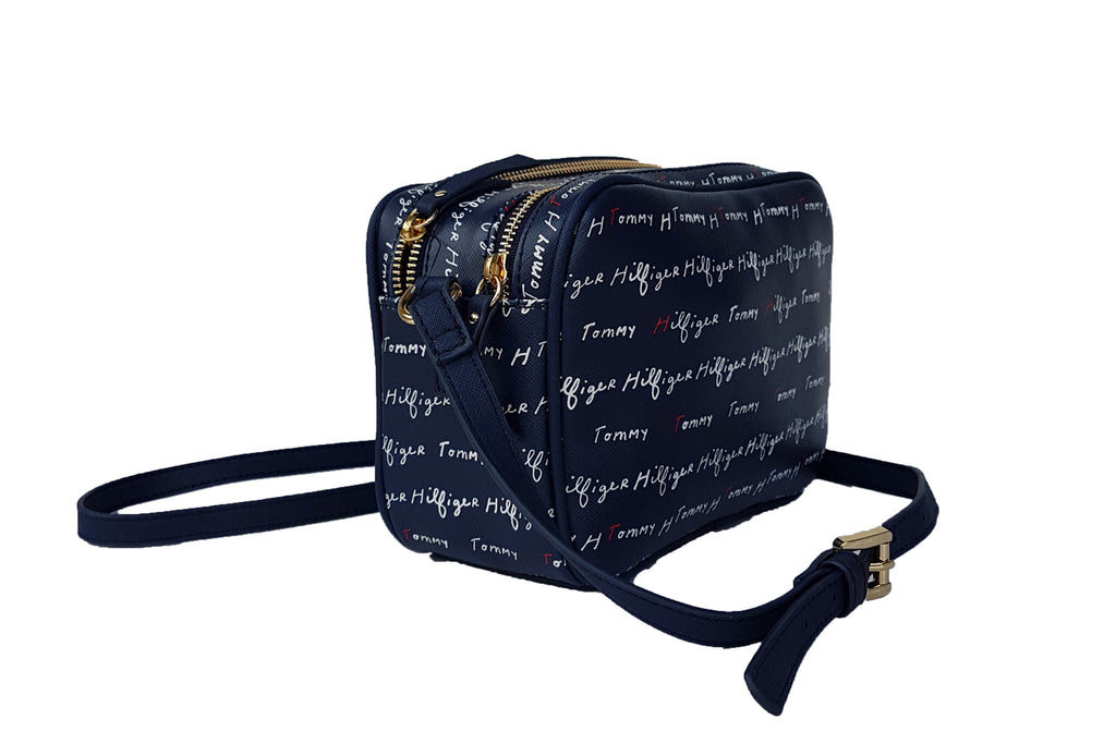 Tommy Hilfiger TH cursive printed sling bag