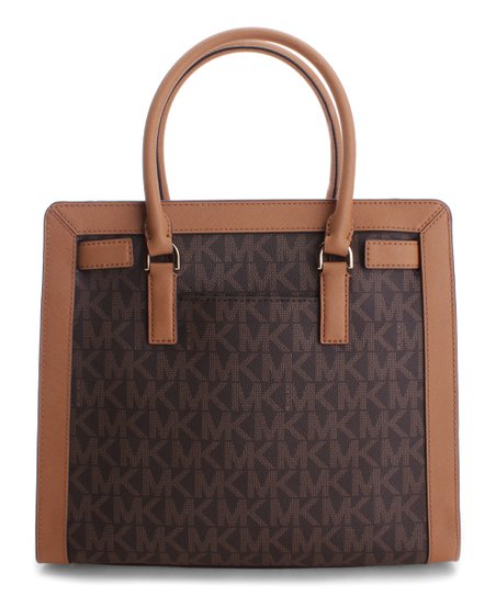 Michael Kors Brown & Acorn Signature Dillon Satchel
