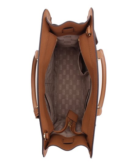 Michael Kors Brown & Acorn Signature Dillon Satchel
