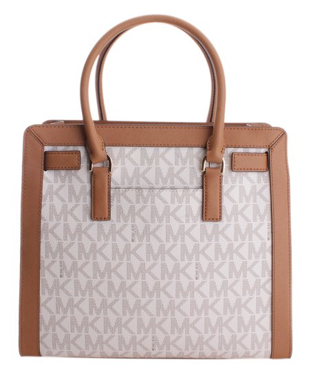Michael Kors Vanilla & Acorn Signature Dillon Satchel
